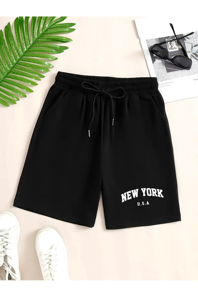 Korefanzin Kod Trend Korefanzin Ženske Newyork Štampano Kratke Hlače