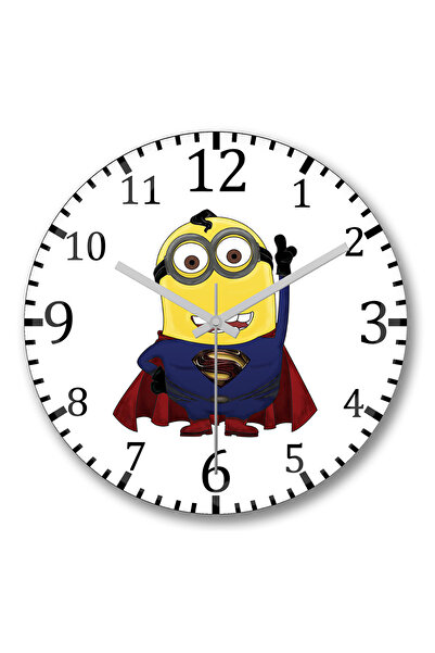 BASKI DÜNYASI ساعة حائط Mingyu من الزجاج الحقيقي المنحني