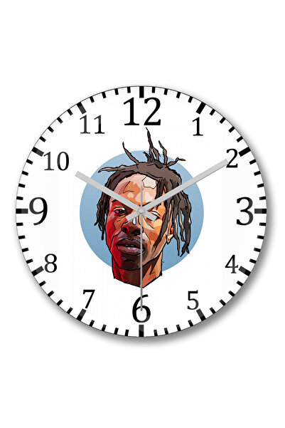 BASKI DÜNYASI ساعة حائط جوي باداس من الزجاج الحقيقي المنحني