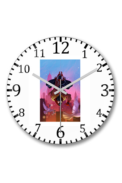 BASKI DÜNYASI Ceas de perete Spider Man Miles din sticlă autentică bombată