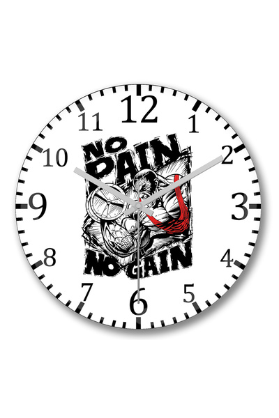 BASKI DÜNYASI ساعة حائط بدون ألم ولا ربح من الزجاج الحقيقي