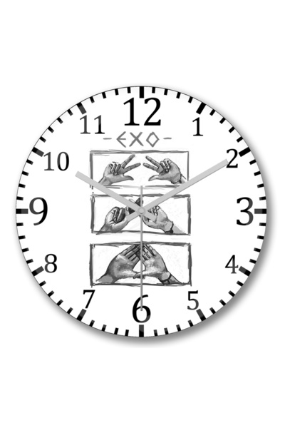 BASKI DÜNYASI Exo'rdium - ساعة حائط Exo من الزجاج الحقيقي المنحني