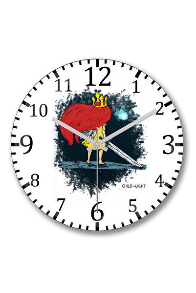 BASKI DÜNYASI Ceas de perete Aurora Child of Light din sticlă autentică bombată