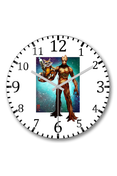 BASKI DÜNYASI ساعة حائط جالاكسيا من الزجاج الحقيقي المنحني