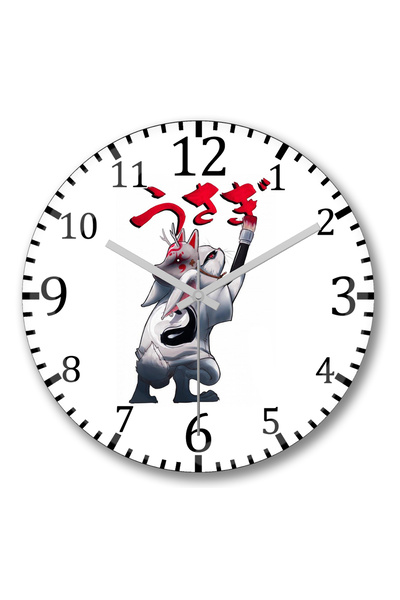 BASKI DÜNYASI Ceas de perete Usagi din sticlă autentică bombată