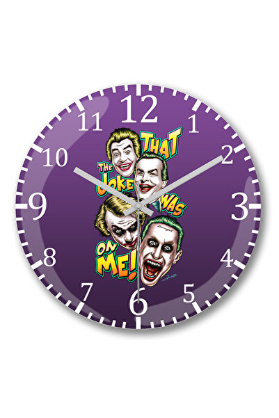 BASKI DÜNYASI جوكر أن النكتة كانت علي ساعة حائط من الزجاج الحقيقي المنحني