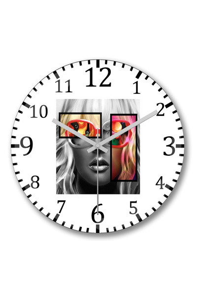 BASKI DÜNYASI Ceas de perete în stil retro Volkswagen vintage din sticlă aute...