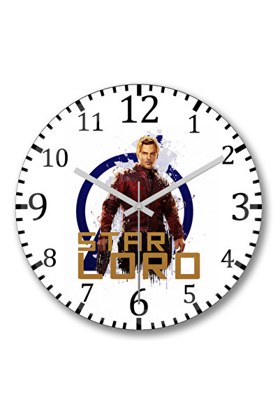 BASKI DÜNYASI Ceas de perete Avengers Star Lord din sticlă autentică bombată