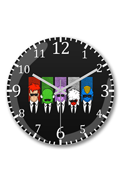 BASKI DÜNYASI ساعة حائط Ginyu Force Reservoir Ginyu من الزجاج الحقيقي المنحني