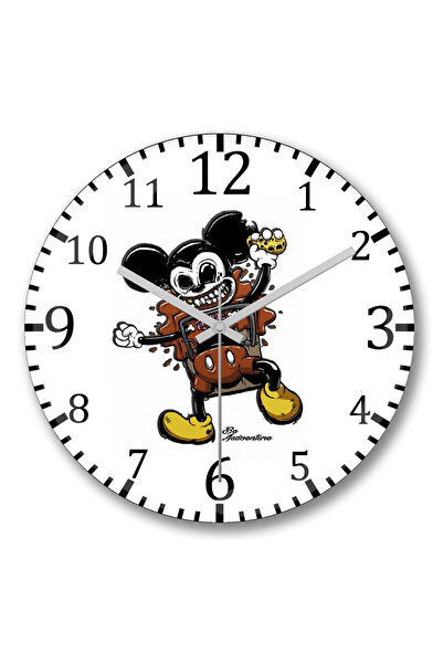 BASKI DÜNYASI Ceas de perete Mikey din sticlă autentică bombată