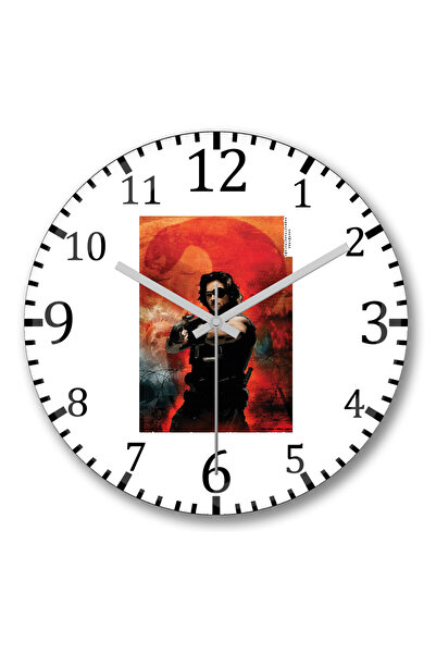 BASKI DÜNYASI Ceas de perete Solid Snake din sticlă autentică bombată