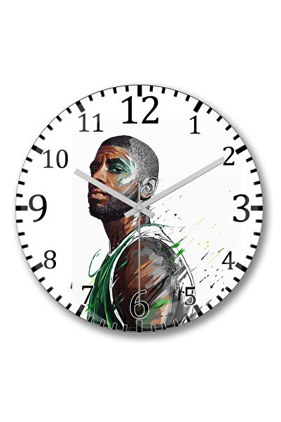 BASKI DÜNYASI Ceas de perete Kyrie Irving din sticlă autentică bombată