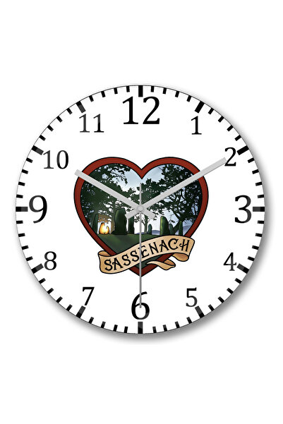 BASKI DÜNYASI ساعة حائط أوتلاندر ساسيناش من الزجاج الحقيقي المنحني