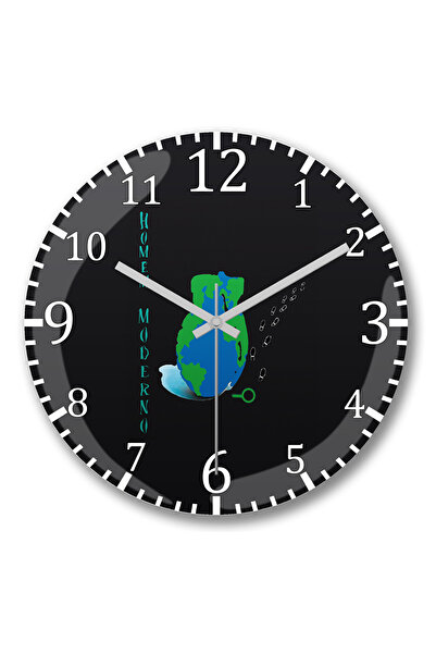 BASKI DÜNYASI ساعة حائط Homem Moderno 2 من الزجاج الحقيقي المنحني