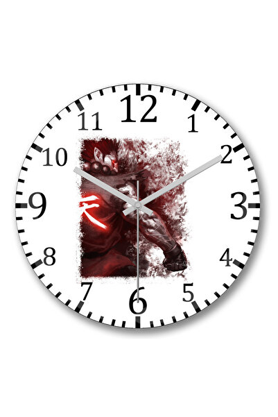 BASKI DÜNYASI ساعة حائط أكوما من الزجاج الحقيقي المنحني