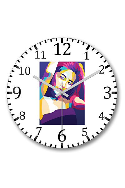 BASKI DÜNYASI Ceas de perete Rose Blackpink din sticlă autentică bombată