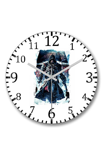 BASKI DÜNYASI Ceas de perete Assassins Creed din sticlă autentică bombată