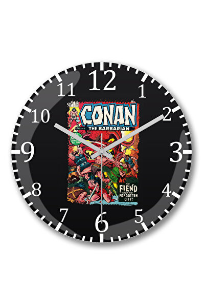 BASKI DÜNYASI كونان ساعة حائط من الزجاج الحقيقي المنحني