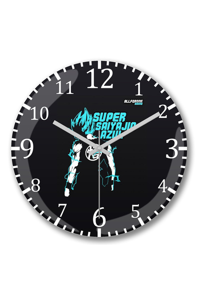 BASKI DÜNYASI Ceas de perete Son Goku Super Saiyajin Azul v2 din sticlă auten...