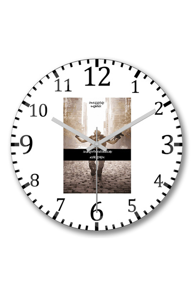 BASKI DÜNYASI Ceas de perete Guerreiro Urbano din sticlă autentică bombată