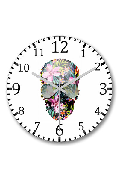 BASKI DÜNYASI ساعة حائط كافيرا الصيفية من الزجاج الحقيقي المنحني