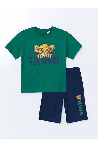LC Waikiki Σετ πιτζάμες για αγόρια με στάμπα Lion King New Season Crew Neck - S54073Z1