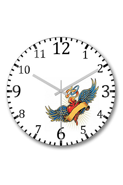 BASKI DÜNYASI Ceas de perete Amor din sticlă autentică bombată