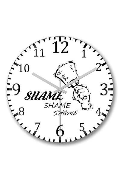 BASKI DÜNYASI ساعة حائط شوم من الزجاج الحقيقي المنحني