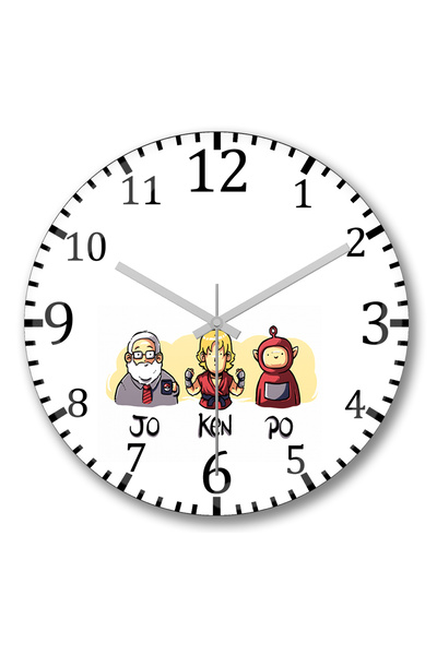 BASKI DÜNYASI Ceas de perete Jo Ken Po din sticlă autentică bombată