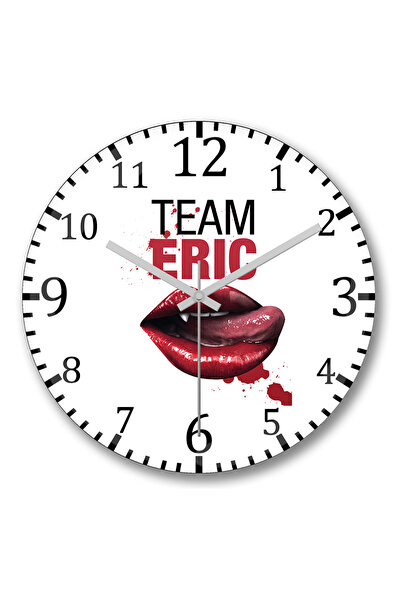 BASKI DÜNYASI Ρολόι τοίχου True Blood Team Eric με κυρτό γυαλί