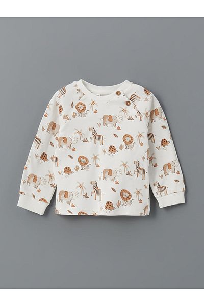 LC Waikiki Crew Neck Printed Baby Boy Hospital Set