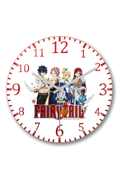 BASKI DÜNYASI ساعة حائط Fairy Tail2 من الزجاج الحقيقي المنحني