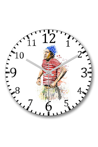 BASKI DÜNYASI Ceas de perete din sticlă verde de pin Kemal Sunal, sticlă curb...