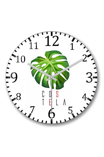 BASKI DÜNYASI ساعة حائط كوستيلا من الزجاج الحقيقي المنحني