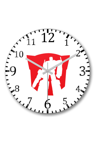 BASKI DÜNYASI ساعة حائط ترانسفورمرز رمز الحرية من الزجاج الحقيقي المنحني