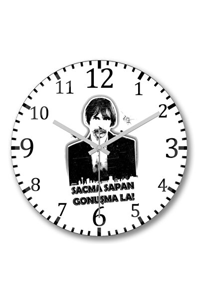 BASKI DÜNYASI Behzat Ç Saçak Sapan Konuşma Ceas de perete Bombeli din sticlă ...