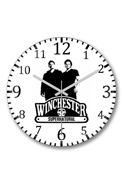 BASKI DÜNYASI ساعة حائط وينشستر خارقة للطبيعة من الزجاج الحقيقي