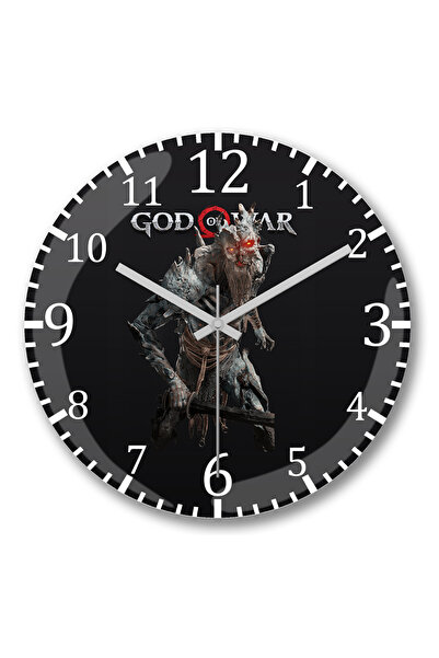 BASKI DÜNYASI Ceas de perete God Of War Sticlă reală curbată