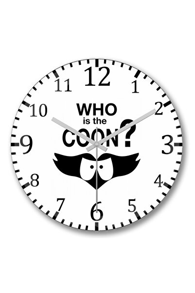 BASKI DÜNYASI من هو ساعة الحائط Coon من الزجاج الحقيقي المنحني