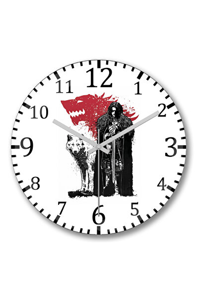 BASKI DÜNYASI Ceas de perete Jon și Ghost din sticlă autentică bombată