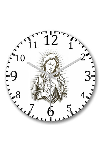 BASKI DÜNYASI ساعة حائط ماريا دي نازار من الزجاج الحقيقي المنحني