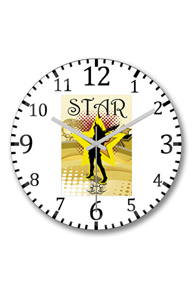 BASKI DÜNYASI ساعة حائط ستار تريك من الزجاج الحقيقي المنحني