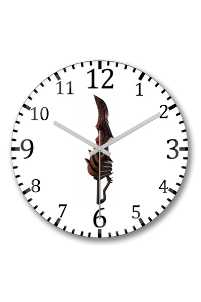 BASKI DÜNYASI ساعة حائط Metin Espada من الزجاج الحقيقي المنحني