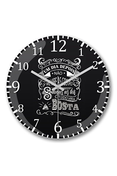 BASKI DÜNYASI Ceas de perete Tudo Vira Bosta din sticlă autentică bombată