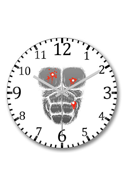 BASKI DÜNYASI ساعة حائط على شكل جسم الصدر من الزجاج الحقيقي