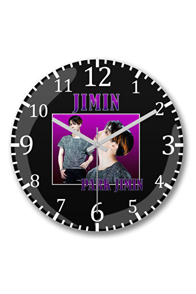 Jimin BTS Wall Clock Curved Real Glass