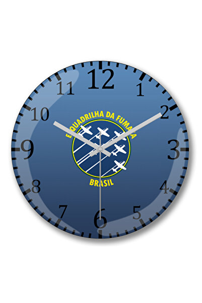 BASKI DÜNYASI Ceas de perete Esquadrilha Da Fumaça cu sticlă bombată autentică