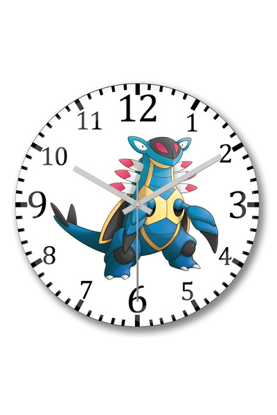 BASKI DÜNYASI ساعة حائط بوكيمون أرمالدو غامضة من الزجاج الحقيقي المنحني