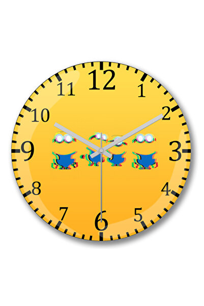 BASKI DÜNYASI Ceas de perete Minions din sticlă autentică bombată