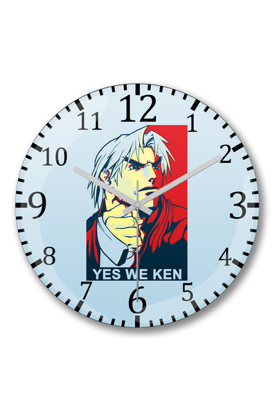 BASKI DÜNYASI نعم، نحن كين ساعة حائط من الزجاج الحقيقي المنحني